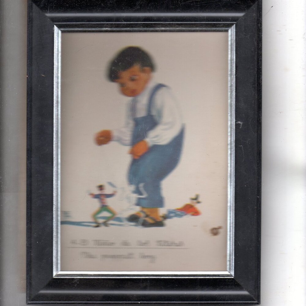 Framed Color Illustration - The Puppet Boy